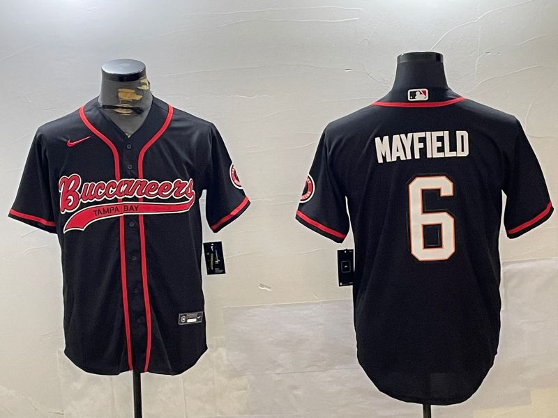 Men Tampa Bay Buccaneers #6 Mayfield Black Joint Name 2024 Nike Limited NFL Jersey style 1->los angeles rams->NFL Jersey